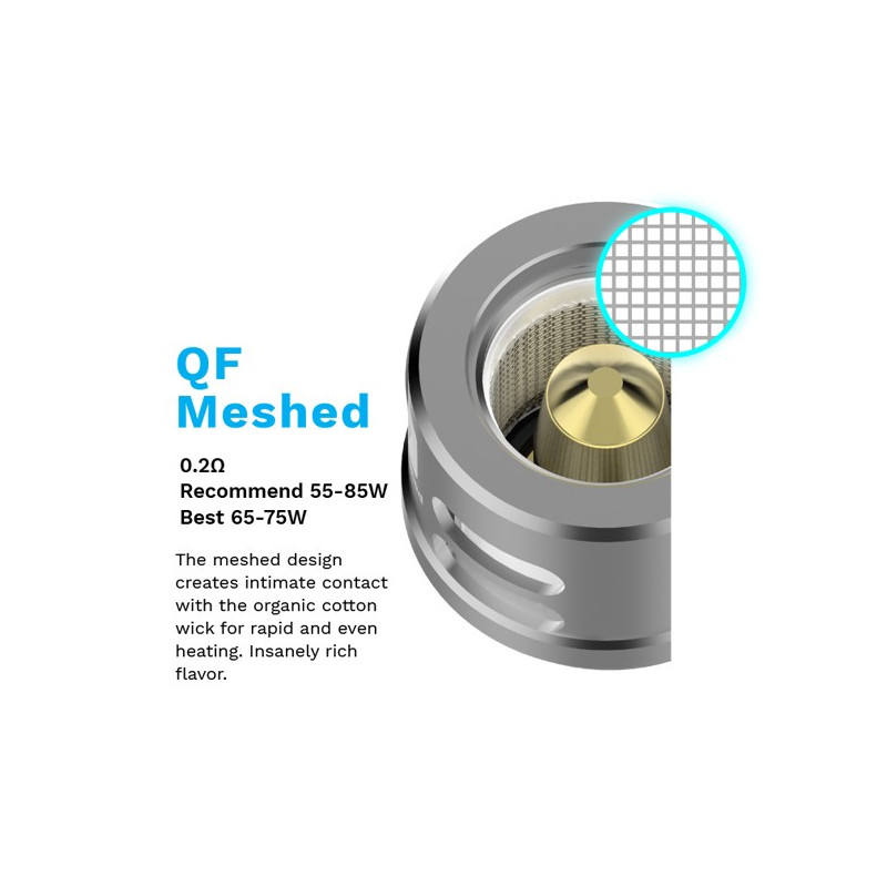 Résistances QF Meshed (0.2 ohm) Vaporesso Résistances QF Meshed (0.2 ohm) Vaporesso