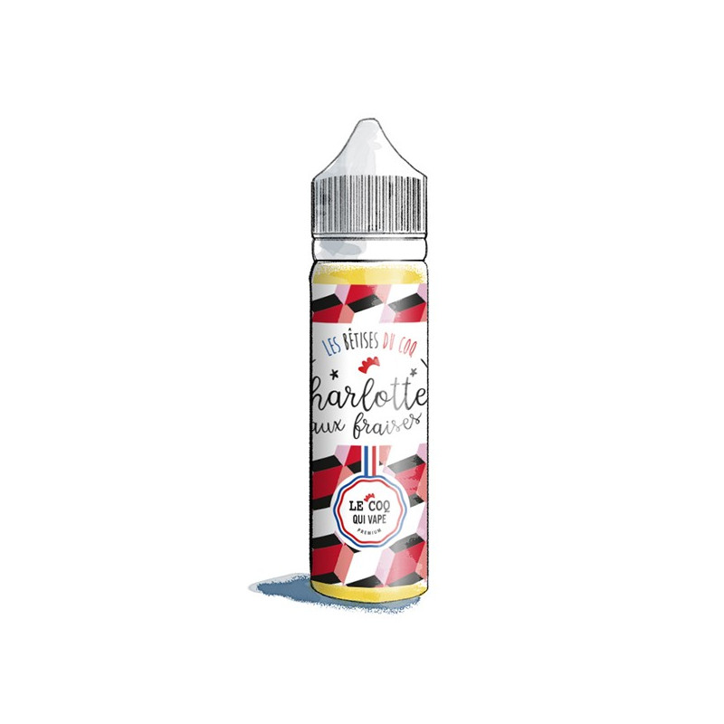 Charlotte aux Fraises 50ml Le Coq qui Vape Charlotte aux Fraises 50ml Le Coq qui Vape