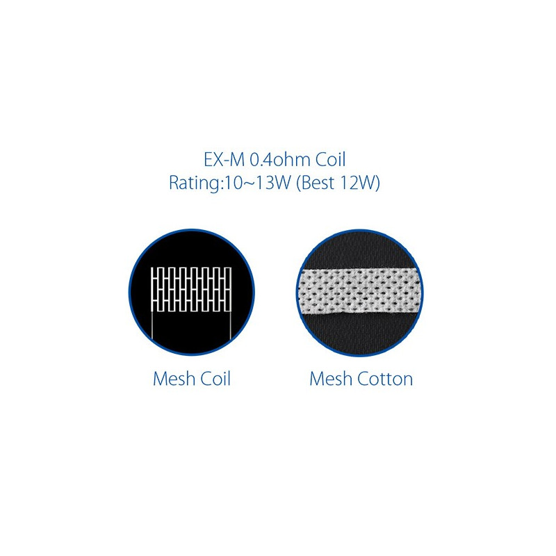 Résistances EX-M (0.4ohm) Joyetech (5 pièces) Résistances EX-M (0.4ohm) Joyetech (5 pièces)