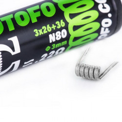 Résistances prémontées Ni80 Alien 3*26+36G Wotofo