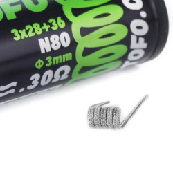 Résistances prémontées Ni80 Alien 3*26+36G Wotofo