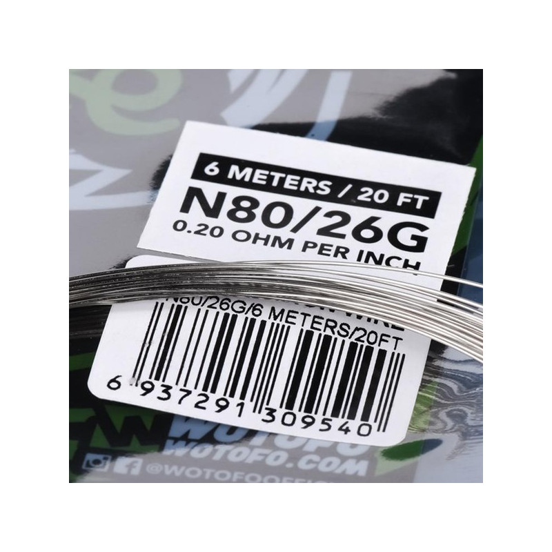Bobine Ni80 Competition Wire Wotofo (20feet/spool) Bobine Ni80 Competition Wire Wotofo (20feet/spool)