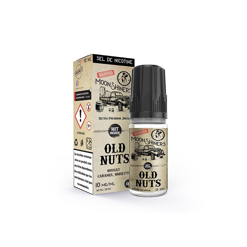 Moon Shiners : Old Nuts Salt 10ml Le French Liquide (6 pièces) Moon Shiners : Old Nuts Salt 10ml Le French Liquide (6 pièces)