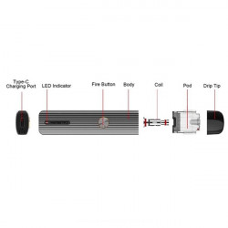 Kit Pod Caliburn G 690mAh Uwell Kit Pod Caliburn G 690mAh Uwell