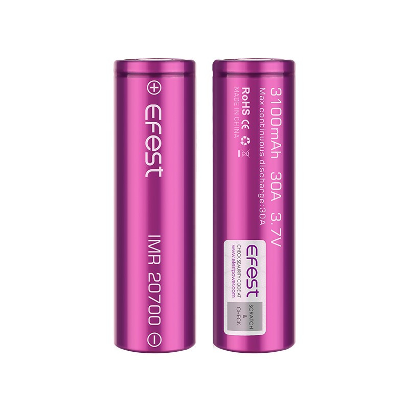 Accu Efest 18650 3100mah 30A Flat Top (Boite de 2 accus) Accu Efest 18650 3100mah 30A Flat Top (Boite de 2 accus)