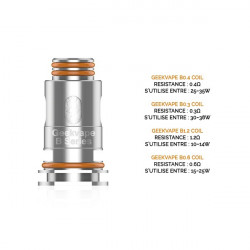 Résistances B Coil (0.4/0.6) Geekvape (pack de 5) Résistances B Coil (0.4/0.6) Geekvape (pack de 5)