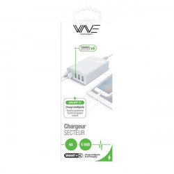 Chargeur Secteur 5 ports USA-A 8A Wave Concept