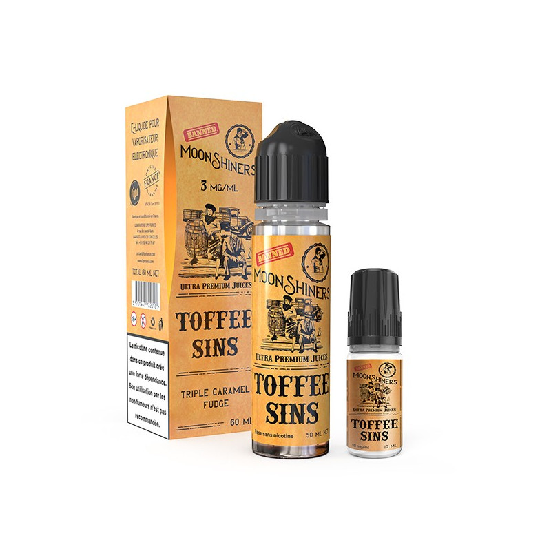 Kit Easy2Shake Moon Shiners : Toffee Sins 60ml Le French Liquide Kit Easy2Shake Moon Shiners : Toffee Sins 60ml Le French Liquide