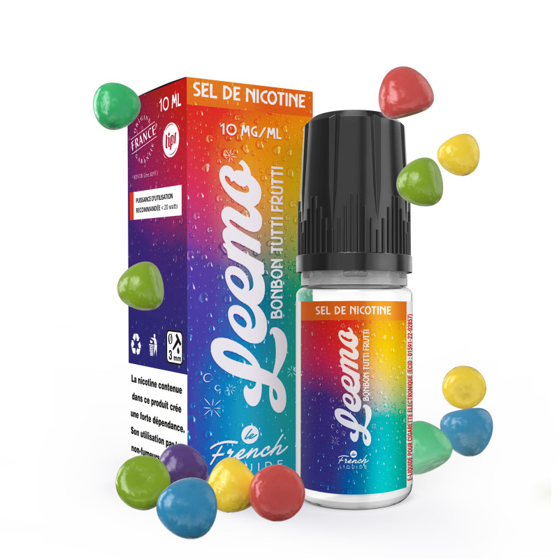 Bonbon Tutti Frutti Salt 10ml Leemo - Le French Liquide (6 pièces)