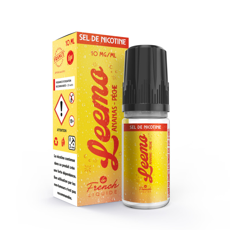 Ananas Pêche Salt 10ml Leemo - Le French Liquide (6 pièces) Ananas Pêche Salt 10ml Leemo - Le French Liquide (6 pièces)